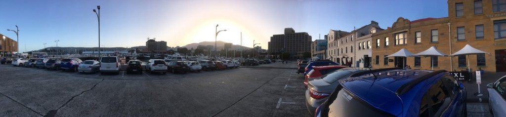 Sunset over Mt Wellington in Hobart