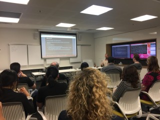 Morgan Strong presenting to the Brisbane Website Accessibility Meetup