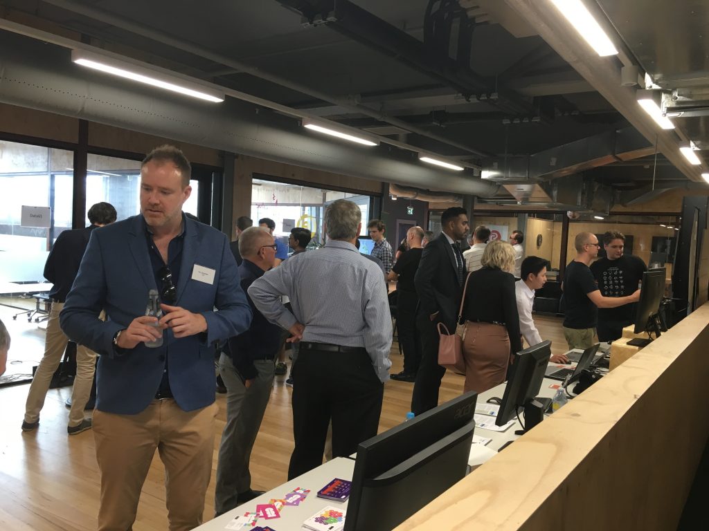 People listening to suppliers and vendors at the Open Data event in Brisbane in March 2018