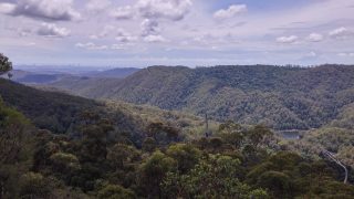 Sweeping view of Springwood National Park with the Gold Coast in the far background