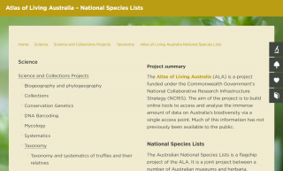 ALA National Species Lists